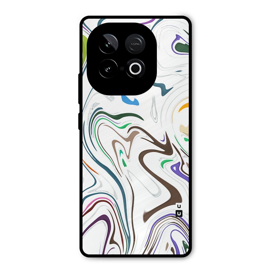 Marbled Printed Art Metal Back Case for iQOO Neo 10