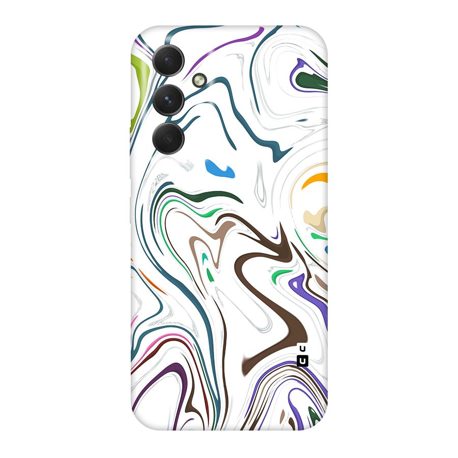 Marbled Printed Art Original Polycarbonate Back Case for Galaxy A54