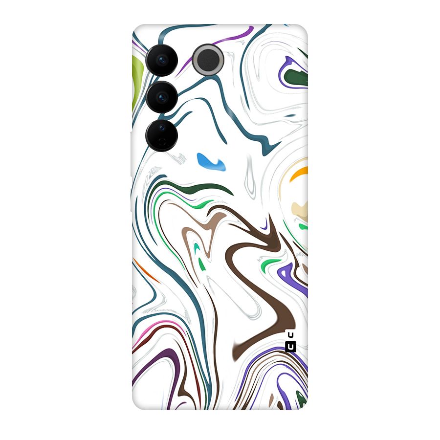 Marbled Printed Art Original Polycarbonate Back Case for Vivo V27