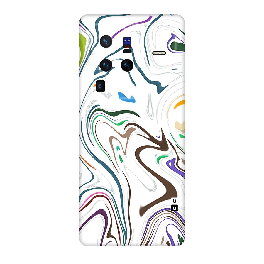 Marbled Printed Art Original Polycarbonate Back Case for Vivo X80