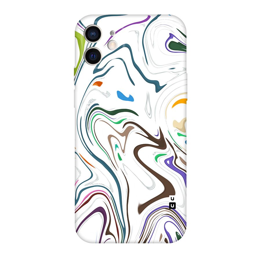 Marbled Printed Art Original Polycarbonate Back Case for iPhone 12