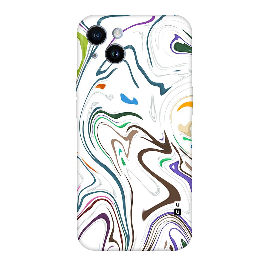 Marbled Printed Art Original Polycarbonate Back Case for iPhone 14