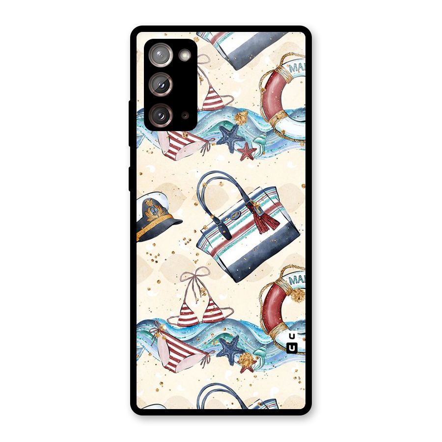Marine Bag Design Glass Back Case for Galaxy Note 20
