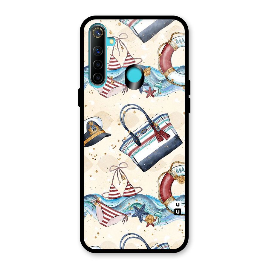 Marine Bag Design Glass Back Case for Realme Narzo 10