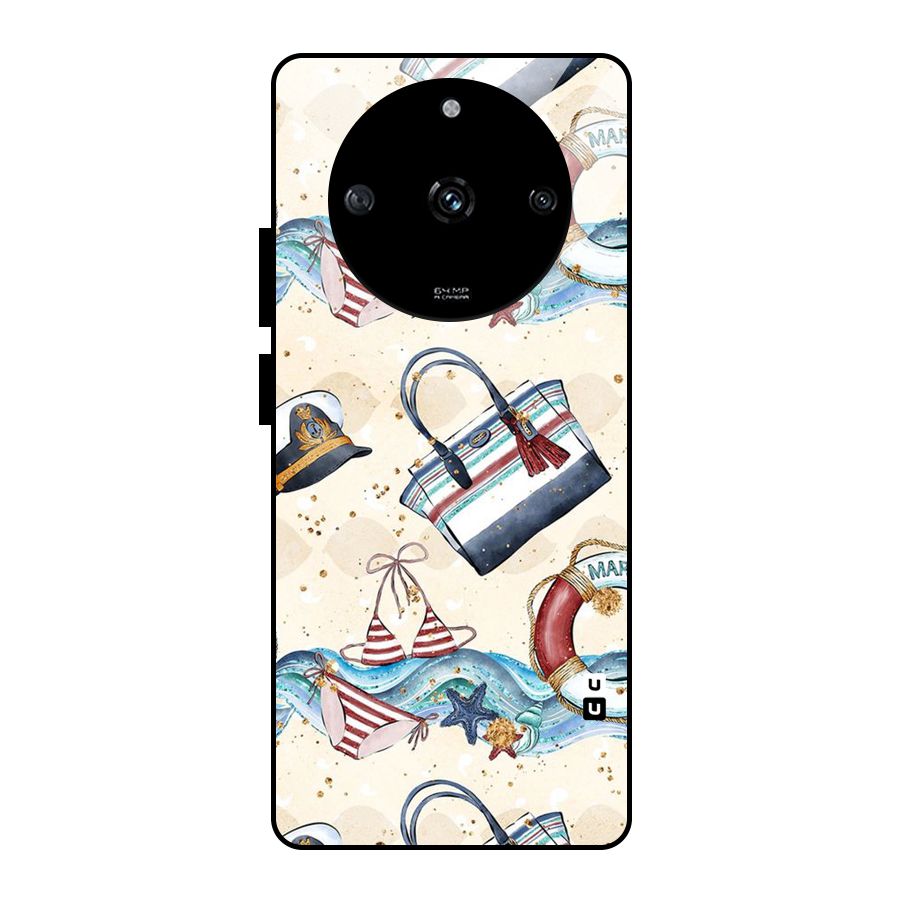 Marine Bag Design Glass Back Case for Realme Narzo 60 5G