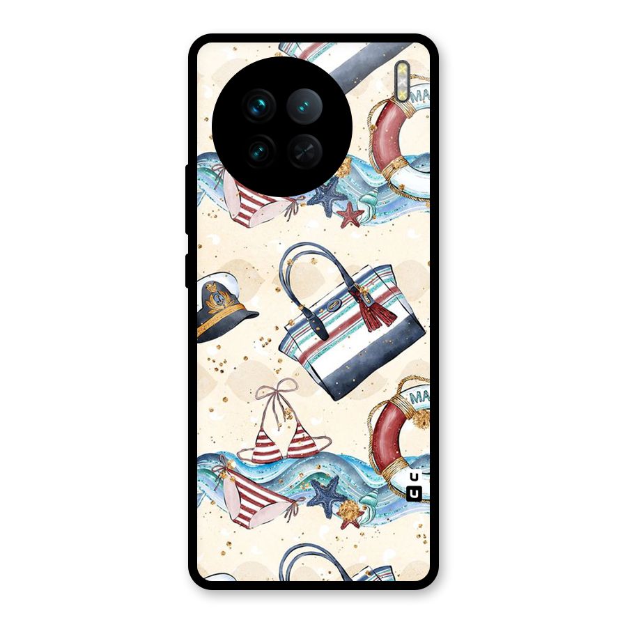 Marine Bag Design Glass Back Case for Vivo X90