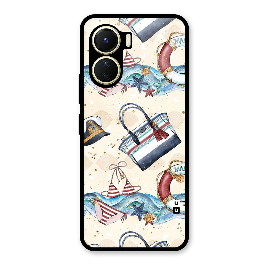 Marine Bag Design Glass Back Case for Vivo Y56
