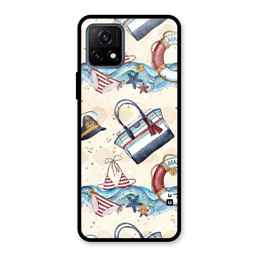 Marine Bag Design Glass Back Case for Vivo Y72 5G