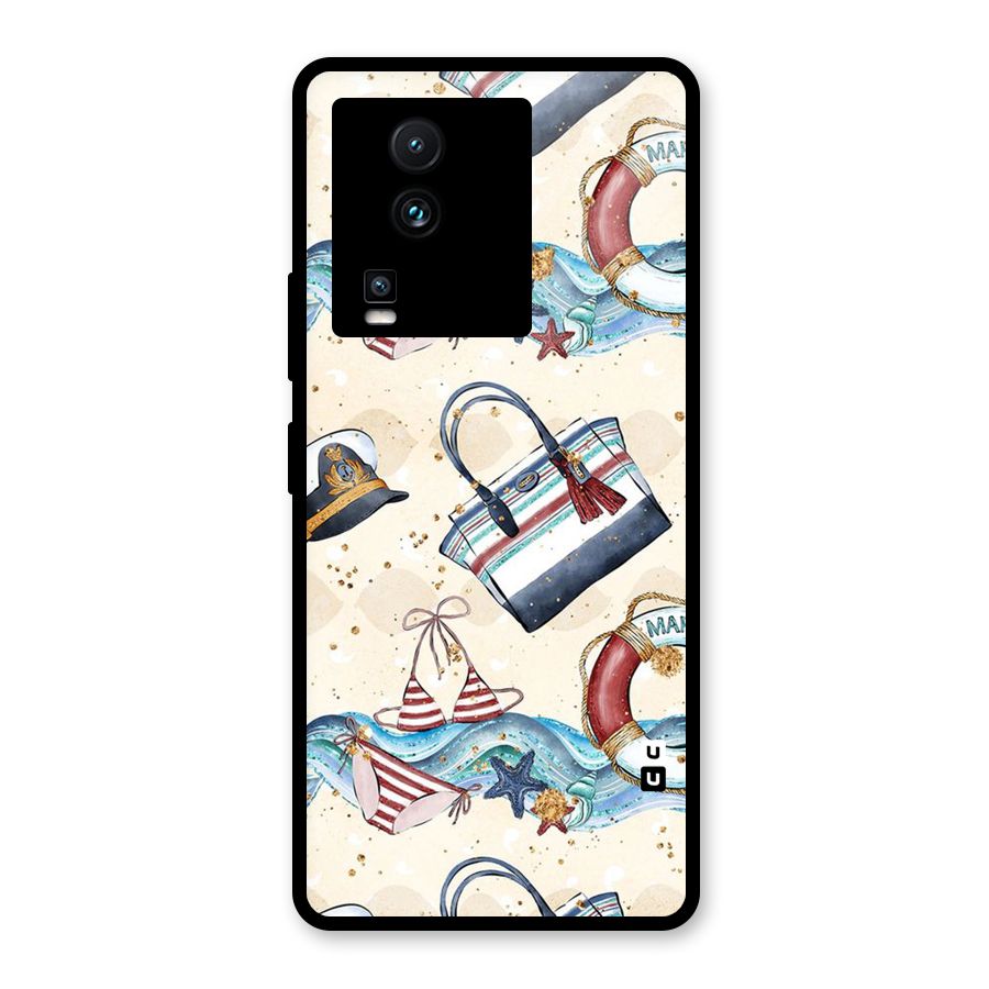 Marine Bag Design Glass Back Case for Vivo iQOO Neo 7 Pro