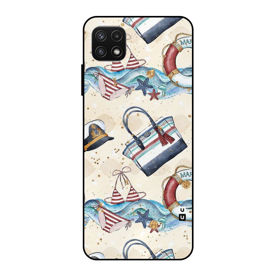 Marine Bag Design Metal Back Case for Galaxy A22 5G