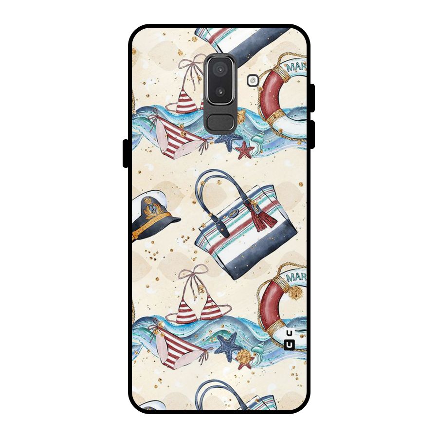 Marine Bag Design Metal Back Case for Galaxy On8 (2018)