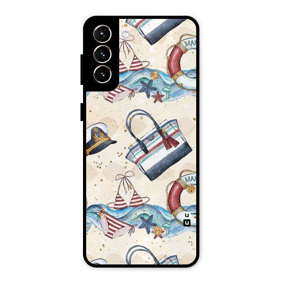 Marine Bag Design Metal Back Case for Galaxy S21 Plus