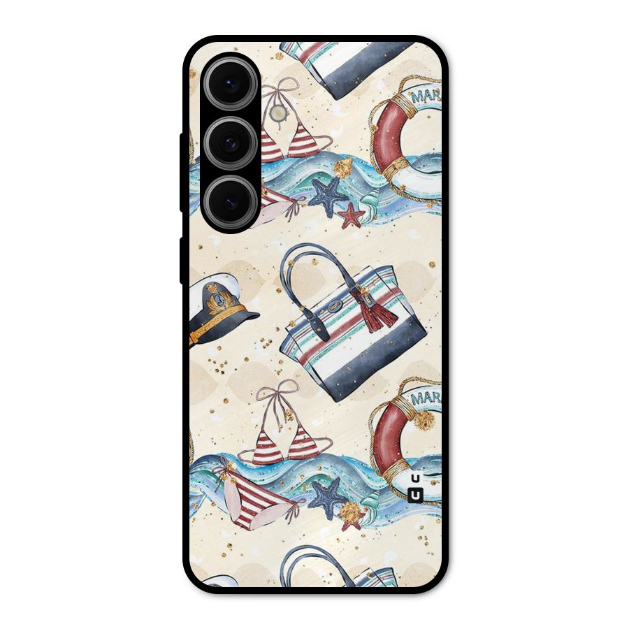 Marine Bag Design Metal Back Case for Galaxy S24 FE