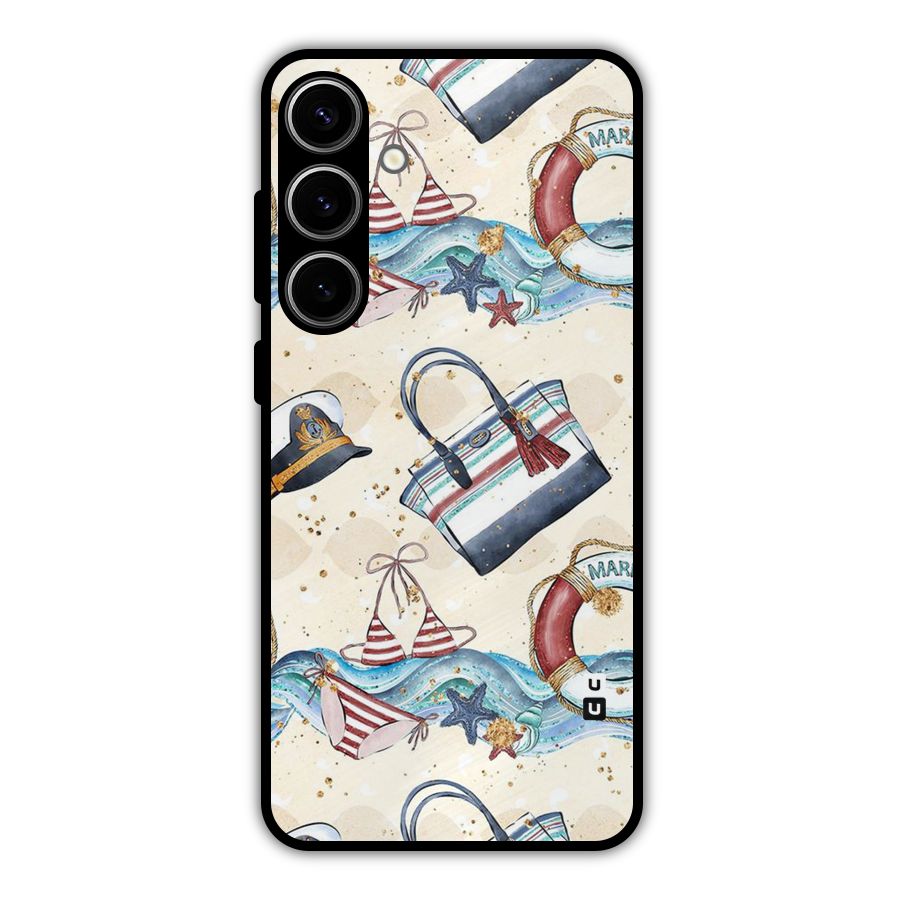 Marine Bag Design Metal Back Case for Galaxy S24 Plus