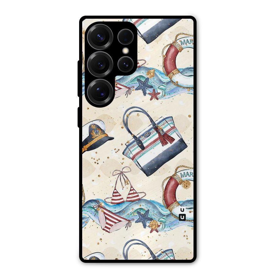 Marine Bag Design Metal Back Case for Galaxy S25 Ultra