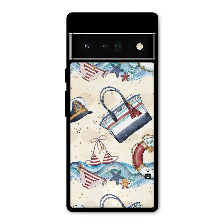 Marine Bag Design Metal Back Case for Google Pixel 6 Pro