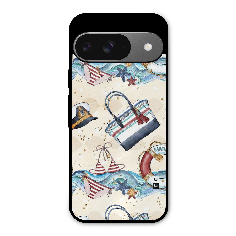 Marine Bag Design Metal Back Case for Google Pixel 9