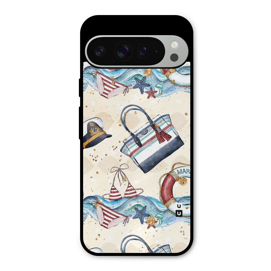 Marine Bag Design Metal Back Case for Google Pixel 9 Pro XL