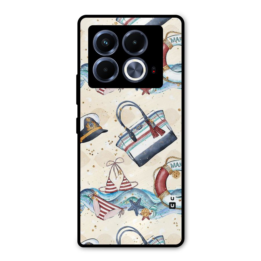 Marine Bag Design Metal Back Case for Infinix Note 40 5G