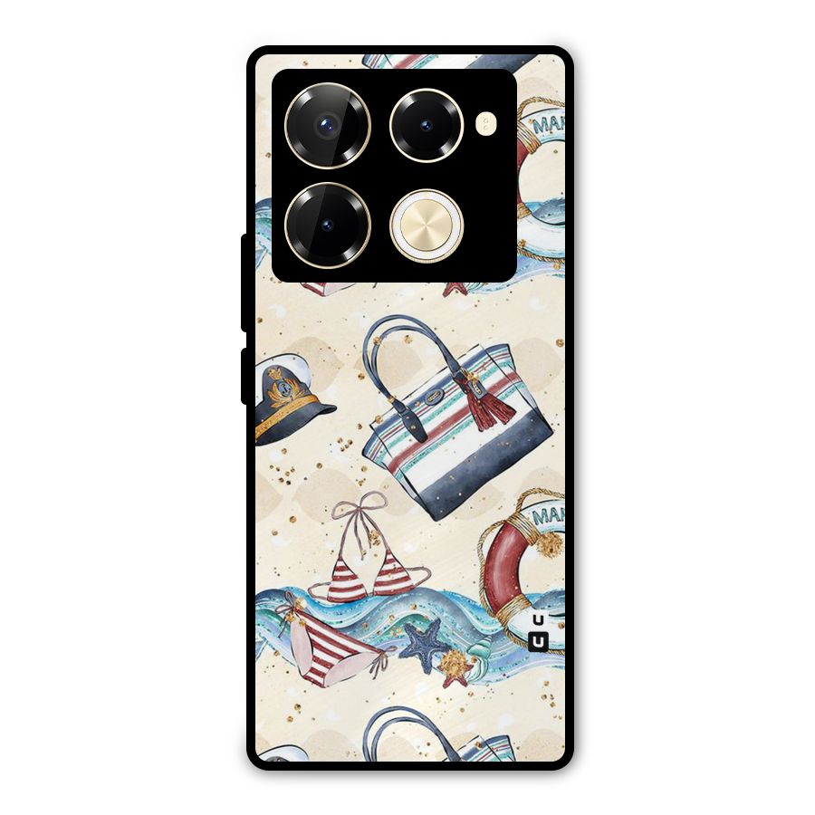 Marine Bag Design Metal Back Case for Infinix Note 40 Pro