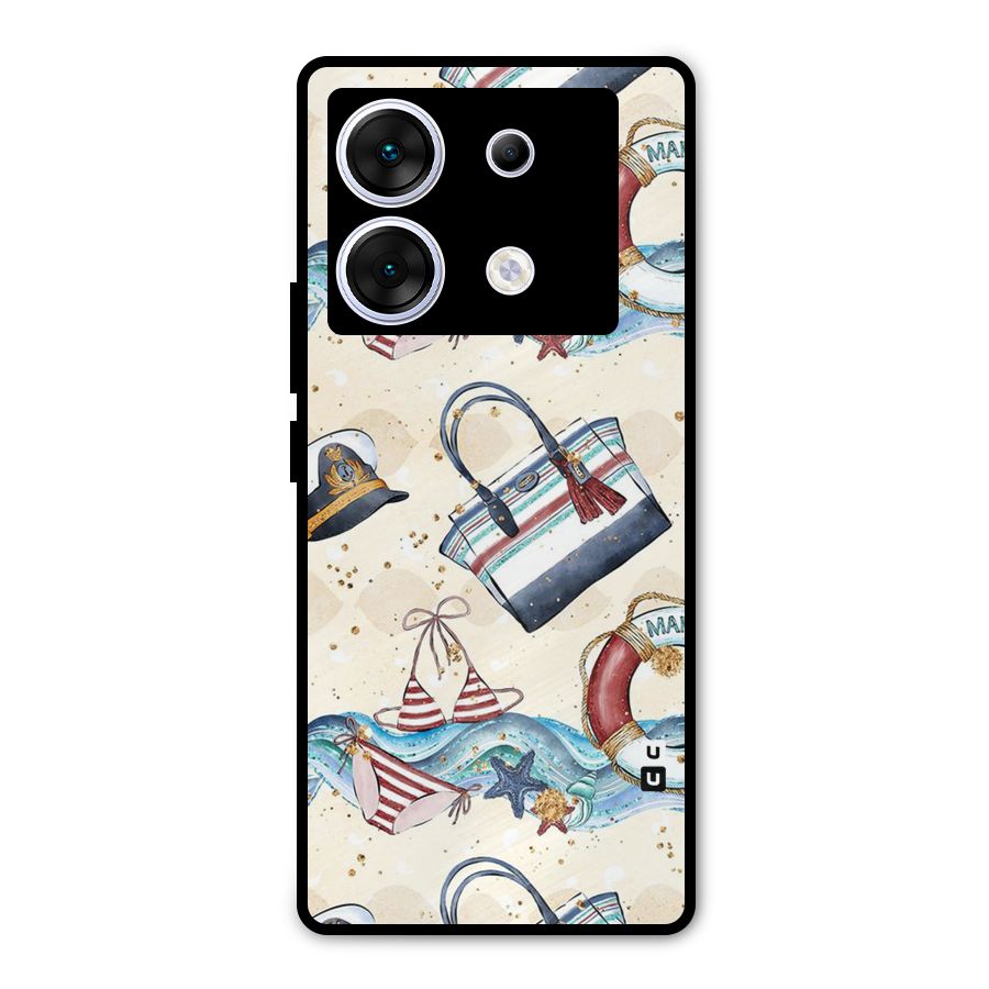 Marine Bag Design Metal Back Case for Infinix Zero 30 5G