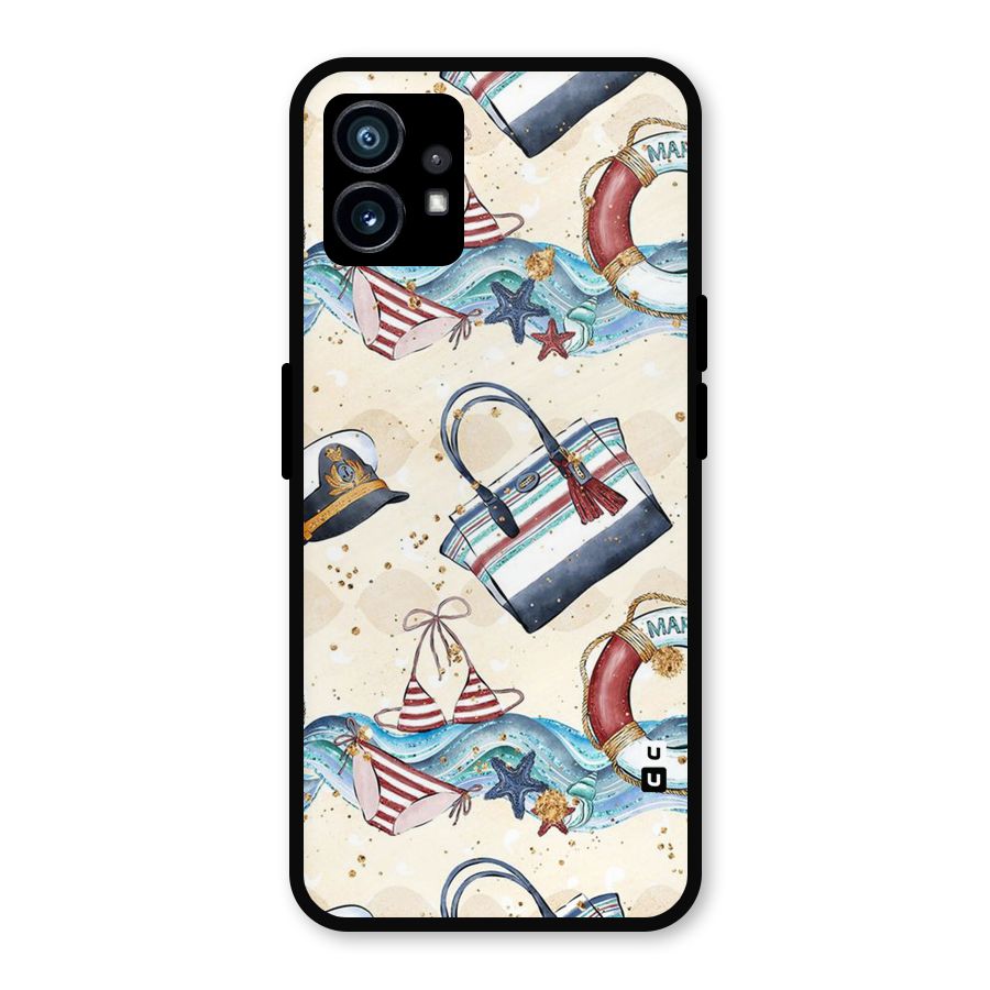 Marine Bag Design Metal Back Case for Nothing Phone 1