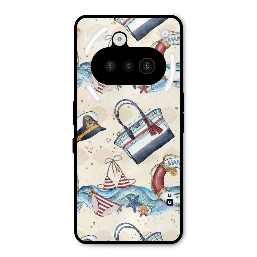 Marine Bag Design Metal Back Case for Nothing Phone 3a