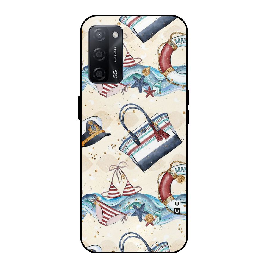 Marine Bag Design Metal Back Case for Oppo A53s 5G
