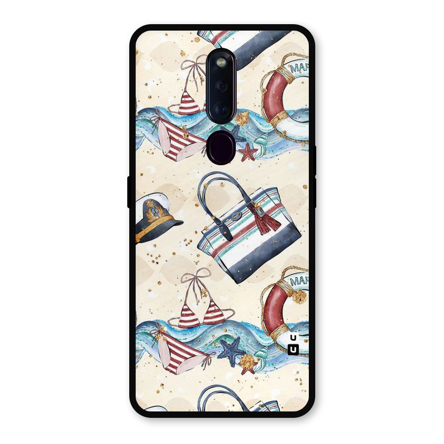 Marine Bag Design Metal Back Case for Oppo F11 Pro