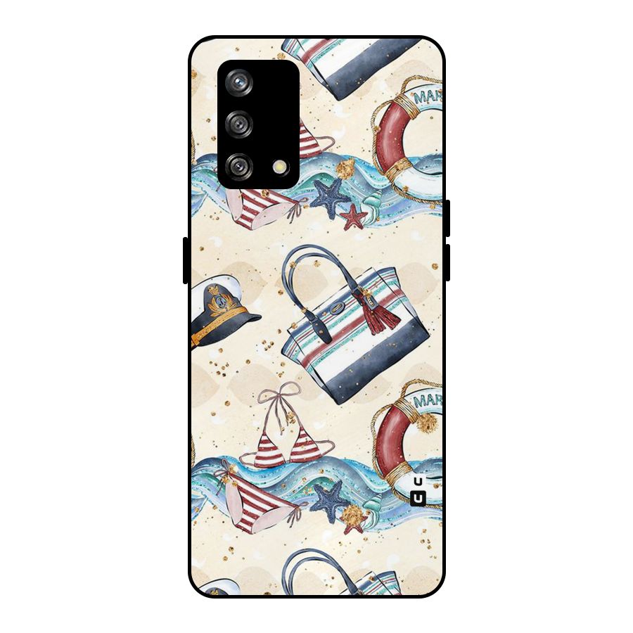 Marine Bag Design Metal Back Case for Oppo F19