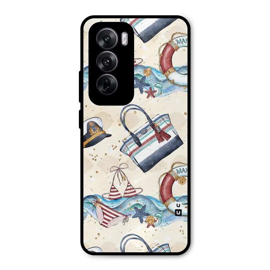 Marine Bag Design Metal Back Case for Oppo Reno12