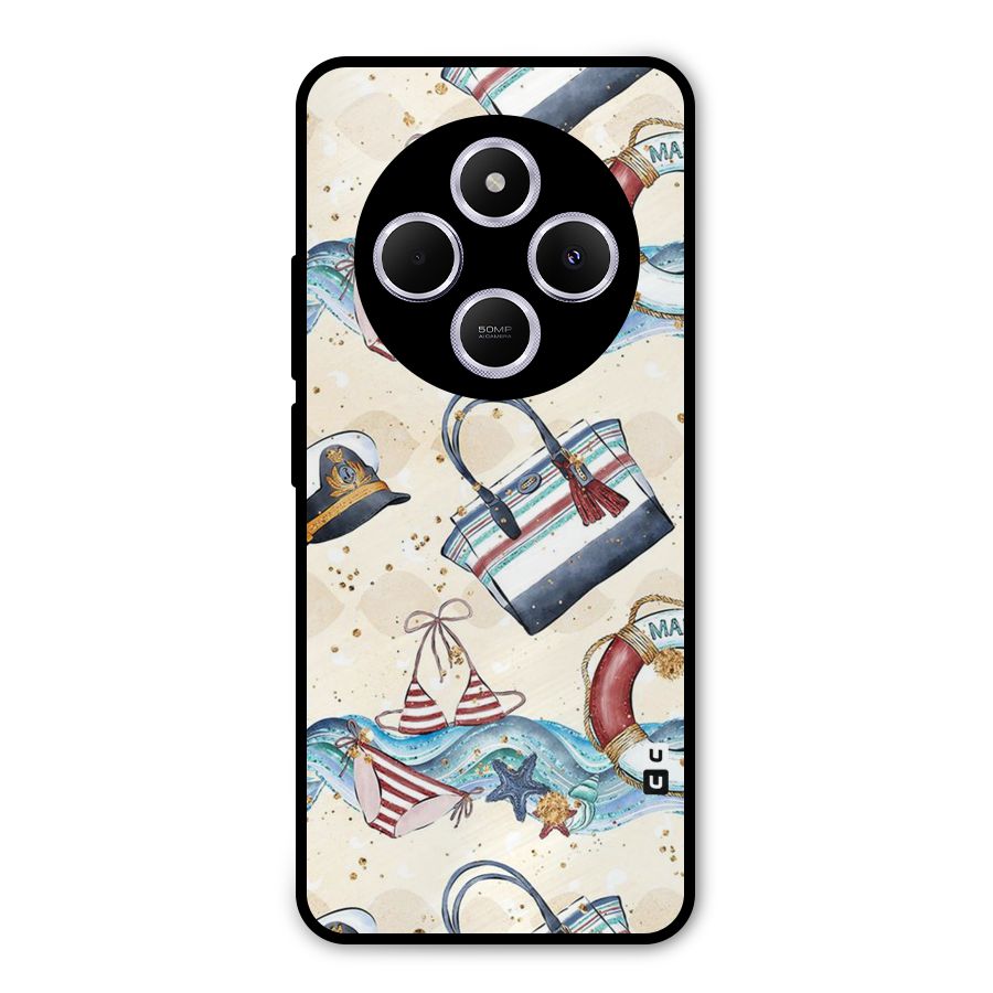 Marine Bag Design Metal Back Case for Poco C75 5G