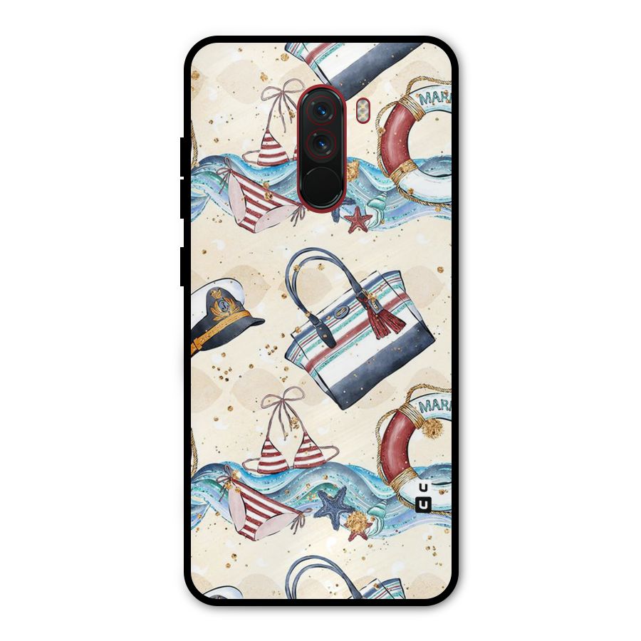 Marine Bag Design Metal Back Case for Poco F1