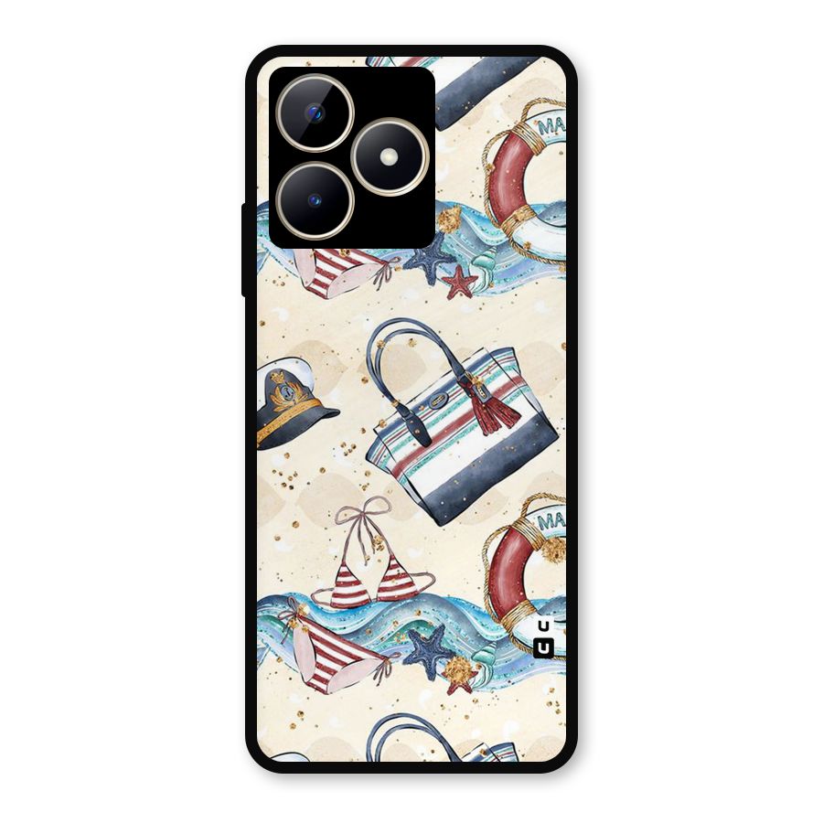 Marine Bag Design Metal Back Case for Realme Narzo N53