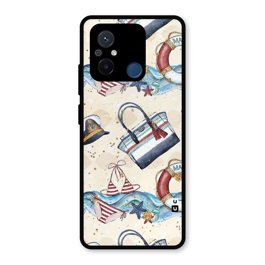Marine Bag Design Metal Back Case for Redmi 12C