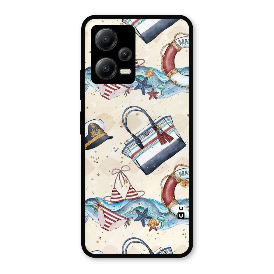 Marine Bag Design Metal Back Case for Redmi Note 12 5G