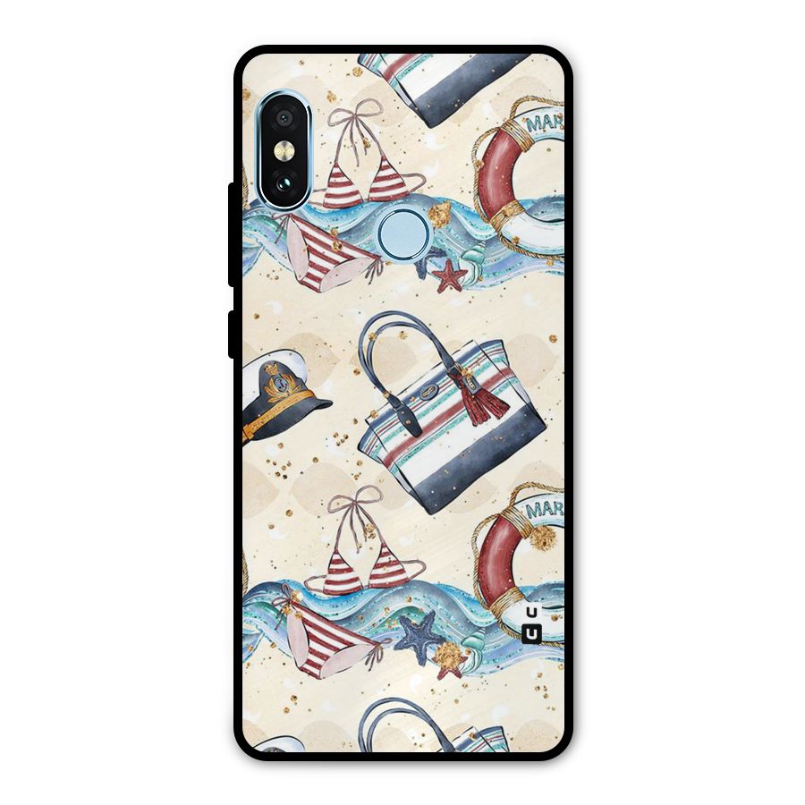 Marine Bag Design Metal Back Case for Redmi Note 5 Pro