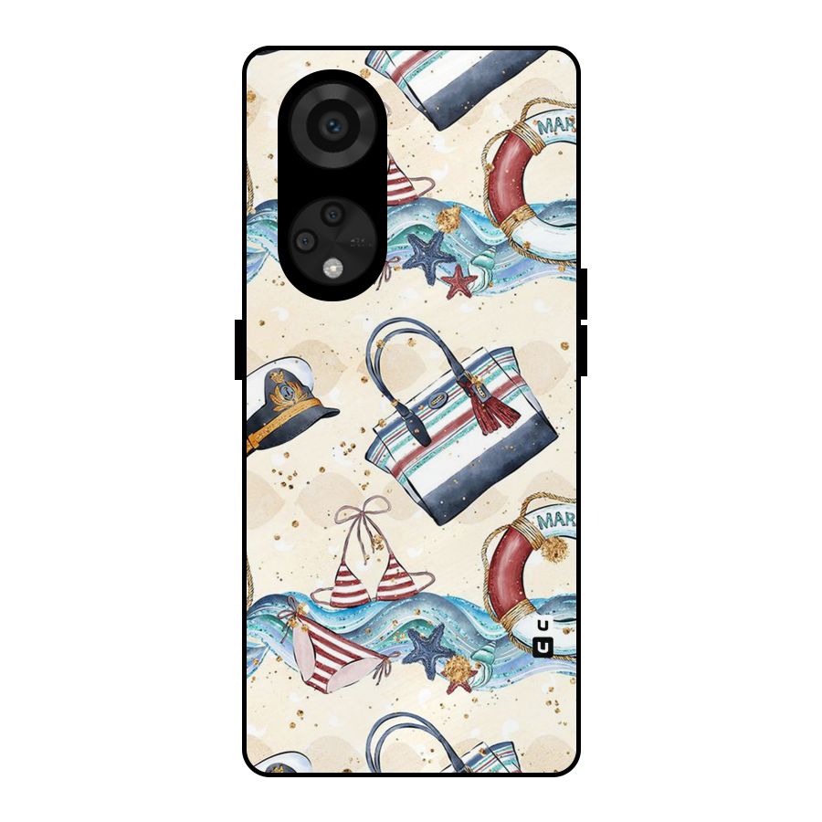Marine Bag Design Metal Back Case for Reno8 T 5G