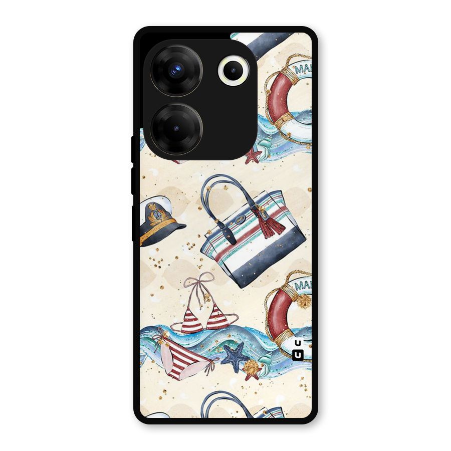 Marine Bag Design Metal Back Case for Tecno Camon 20