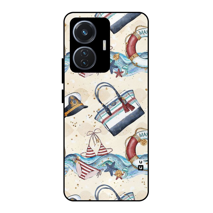 Marine Bag Design Metal Back Case for Vivo T1 44W