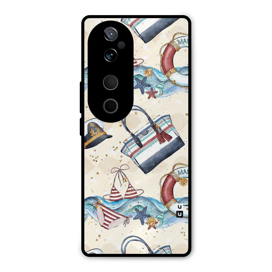 Marine Bag Design Metal Back Case for Vivo T3 Ultra