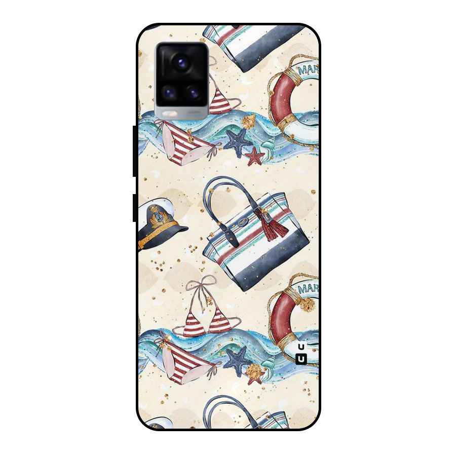 Marine Bag Design Metal Back Case for Vivo V20 2021