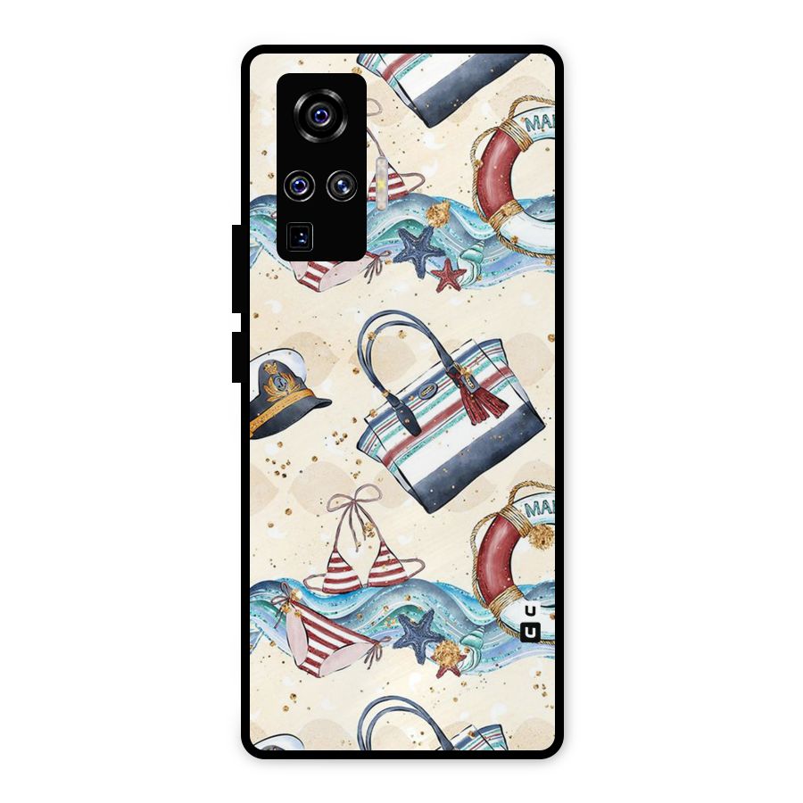Marine Bag Design Metal Back Case for Vivo X50 Pro