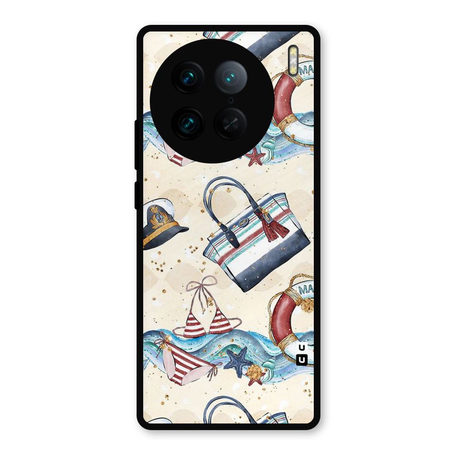 Marine Bag Design Metal Back Case for Vivo X90 Pro