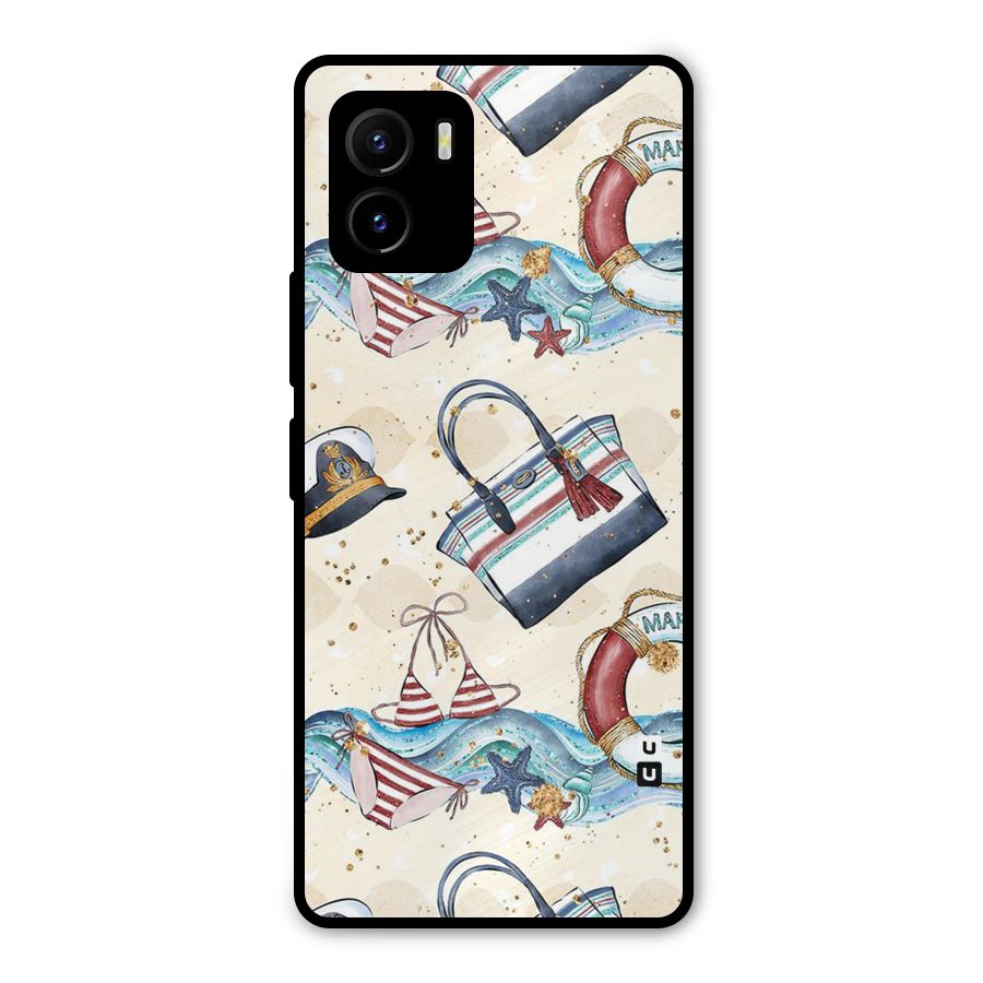 Marine Bag Design Metal Back Case for Vivo Y15s