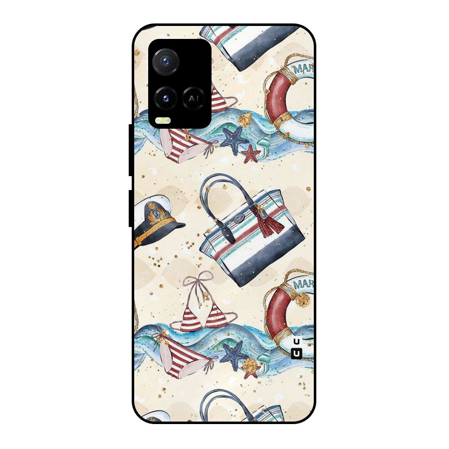 Marine Bag Design Metal Back Case for Vivo Y21T