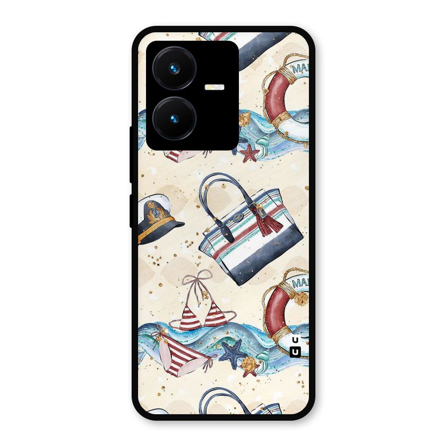 Marine Bag Design Metal Back Case for Vivo Y22