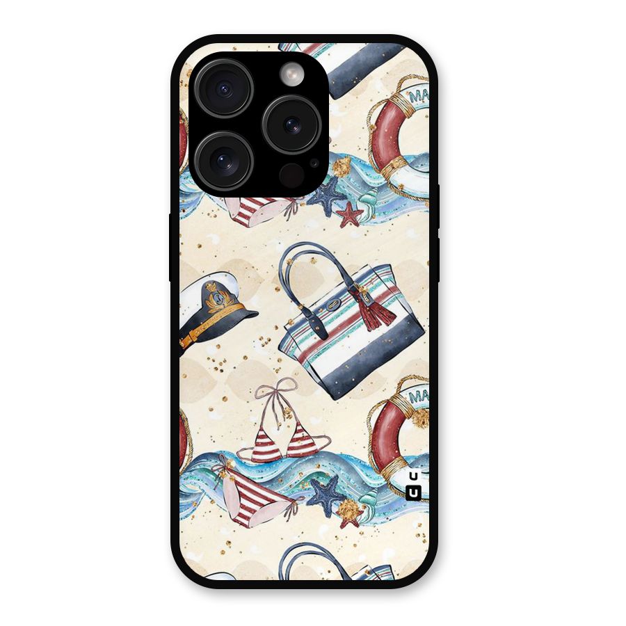 Marine Bag Design Metal Back Case for iPhone 15 Pro