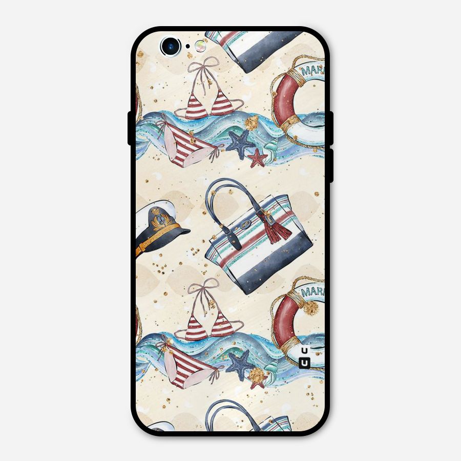 Marine Bag Design Metal Back Case for iPhone 6 6s