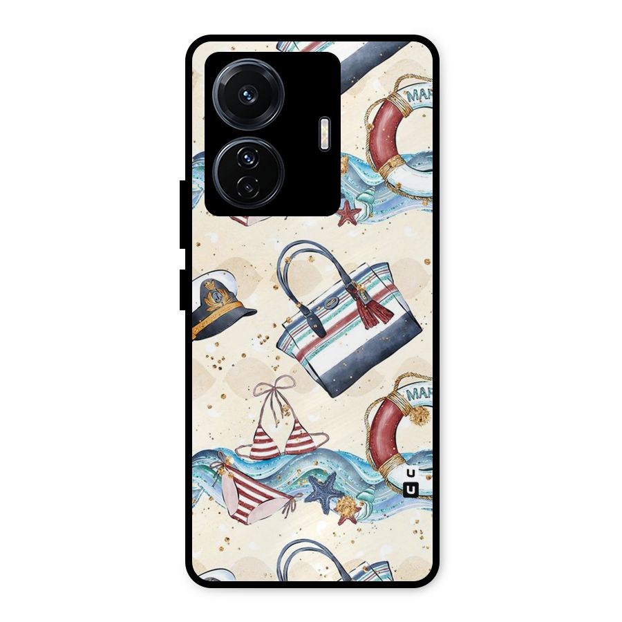 Marine Bag Design Metal Back Case for iQOO Z6